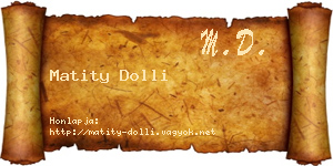 Matity Dolli névjegykártya
